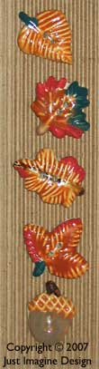 autumn leaves button set