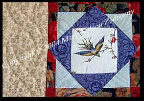 Birds of A Feather Quilt detail