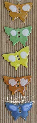 mixed colors butterfly buttons