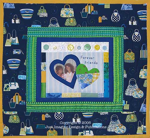 Forever Friends with Regular Buttons Wall Hanging Close Up