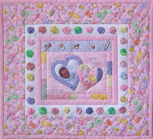 Just For Baby It's A Girl Wall Hanging Close Up