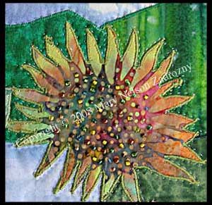 Going, Going Gone - Central NY Farmland quilt detail