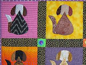 Dog Daze quilt detail