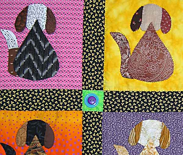 Dog Daze Quilt Detail