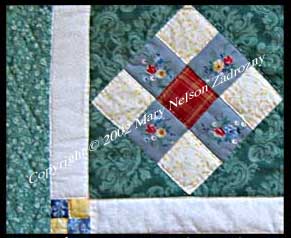  9 patch Quilt Detail