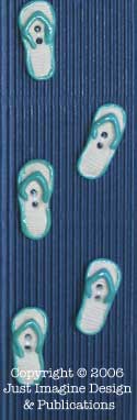 green flip flop buttons