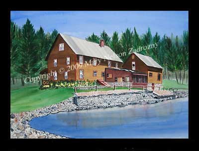 Lodge Watercolor Painting