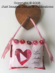 Mini pillow on heart peg