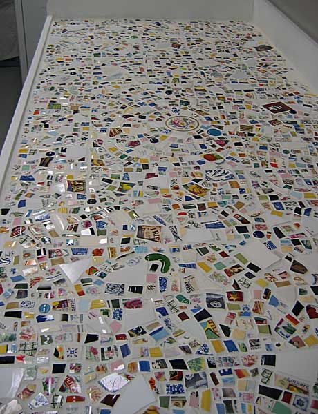 mosaic table top detail