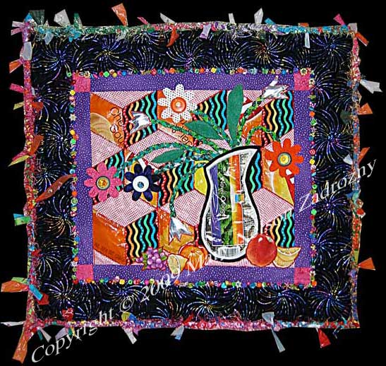 Orange U Glad We Recycle Quilt