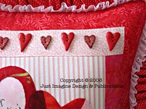 button embellishment pillow closeup