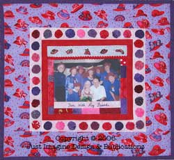 Hearts, Hats and Friends Wall Hanging Version #2