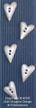 silver heart buttons