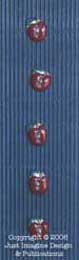 apples ceramic button set 