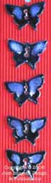 blue butterflies ceramic button set 