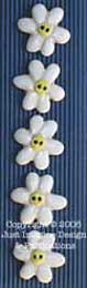 daisies ceramic button set 