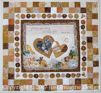 Wedding Remembrance Quilt in Gold